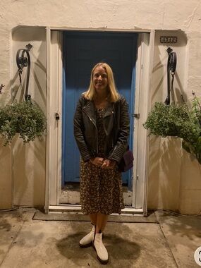 Reformation Black Floral Maxi Dress with Red and Cream Accents